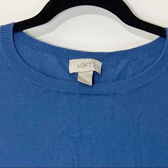 LOFT Long Sleeve Striped Sweater Blue White Small - Picture 6 of 6